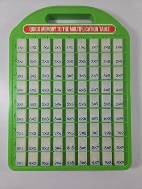 Vintage Touch And Tell Multiplication Grid Table Quick Memory Toy Education Math